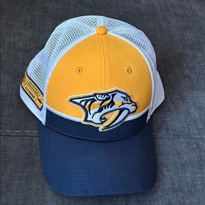 Fanatics Authentic Pro White Nashville Predators Hockey Mesh Cap